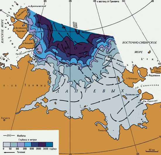 Карта восточно сибирского моря